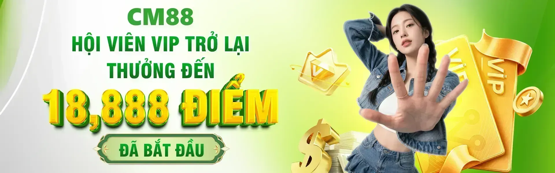 CM88 dành sự kiện đặc biệt cho hội viên VIP tái xuất, trao cơ hội nhận thưởng cao nhất 18,888 điểm.